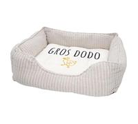 Panier pour Chien et Chat Rembourré - Gros Dodo Blague Humour Animal Insomnie - Lit Confortable avec Coussin Déhoussable et Lavable Couchage Moelleux Imprimé en France Base Antidérapante