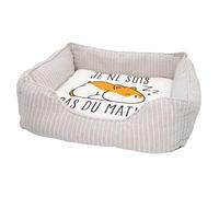 Panier pour Chien et Chat Rembourré - Hamster Je ne suis pas du matin Animaux de Compagnie - Lit Confortable avec Coussin Déhoussable et Lavable Couchage Moelleux Imprimé en France Base Antidérapante
