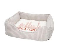Panier pour Chien et Chat Rembourré - Kuala Lumpur Minimalist Malaisie Culture Architecture Ville - Lit Confortable avec Coussin Déhoussable et Lavable Couchage Moelleux Imprimé en France Base