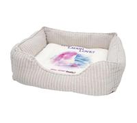 Panier pour Chien et Chat Rembourré - Live Laugh Love 2019 Parodie Collage Vintage Illustration Art Humour Dauphin Meme - Lit Confortable avec Coussin Déhoussable et Lavable Couchage Moelleux Imprimé