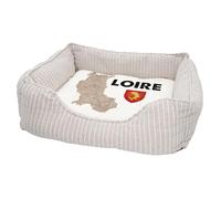 Panier pour Chien et Chat Rembourré - Loire 42 Département Saint Etienne Carte Ancienne Rare - Lit Confortable avec Coussin Déhoussable et Lavable Couchage Moelleux Imprimé en France Base