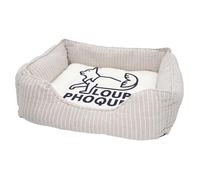Panier pour Chien et Chat Rembourré - Loup-phoque Humour Animaux Loufoque Jeu de Mot - Lit Confortable avec Coussin Déhoussable et Lavable Couchage Moelleux Imprimé en France Base Antidérapante