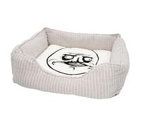 Panier pour Chien et Chat Rembourré - Me Gusta Meme Face Internet Troll Fun Blague - Lit Confortable avec Coussin Déhoussable et Lavable Couchage Moelleux Imprimé en France Base Antidérapante