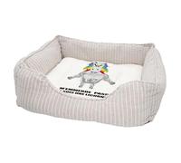 Panier pour Chien et Chat Rembourré - M'Emmerde pas Je Suis Une Licorne Dessin Super-Licorne Pas Content Méchant Musclé Animaux Fantastiques - Lit Confortable avec Coussin Déhoussable et Lavable