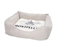 Panier pour Chien et Chat Rembourré - Montpellier Minimalist Ville France Sud Patrimoine - Lit Confortable avec Coussin Déhoussable et Lavable Couchage Moelleux Imprimé en France Base Antidérapante