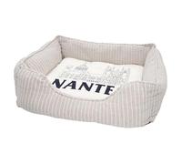 Panier pour Chien et Chat Rembourré - Nantes Minimalist France Ville Ouest Château - Lit Confortable avec Coussin Déhoussable et Lavable Couchage Moelleux Imprimé en France Base Antidérapante