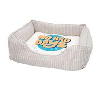 Panier pour Chien et Chat Rembourré - No Bad Days Typographie Message Inspiration Good Vibes Bien Etre - Lit Confortable avec Coussin Déhoussable et Lavable Couchage Moelleux Imprimé en France Base
