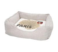 Panier pour Chien et Chat Rembourré - Paris 75 Departement Carte Ancienne Ile de France - Lit Confortable avec Coussin Déhoussable et Lavable Couchage Moelleux Imprimé en France Base Antidérapante