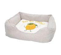 Panier pour Chien et Chat Rembourré - Pas un Zeste Mignon Humour Jeu de Mot Citron - Lit Confortable avec Coussin Déhoussable et Lavable Couchage Moelleux Imprimé en France Base Antidérapante