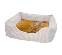Panier pour Chien et Chat Rembourré - Peinture Gustav Klimt Portrait d'Adèle Bloch Bauer I Art Vintage Original Or Doré - Lit Confortable avec Coussin Déhoussable et Lavable Couchage Moelleux Imprimé
