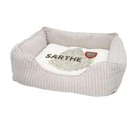 Panier pour Chien et Chat Rembourré - Sarthe 72 Département Le Mans Carte Ancienne - Lit Confortable avec Coussin Déhoussable et Lavable Couchage Moelleux Imprimé en France Base Antidérapante