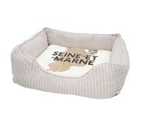 Panier pour Chien et Chat Rembourré - Seine et Marne 77 Departement Melun Carte Ancienne Paris - Lit Confortable avec Coussin Déhoussable Lavable Couchage Moelleux Imprimé en France Base Antidérapante