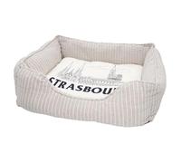 Panier pour Chien et Chat Rembourré - Strasbourg Minimalist Ville France Histoire Patrimoine - Lit Confortable avec Coussin Déhoussable et Lavable Couchage Moelleux Imprimé en France Base