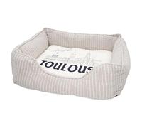 Panier pour Chien et Chat Rembourré - Toulouse Minimalist Ville France Symbole Capitole - Lit Confortable avec Coussin Déhoussable et Lavable Couchage Moelleux Imprimé en France Base Antidérapante