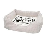 Panier pour Chien et Chat Rembourré - Troll Face Ugly Fun Meme Internet Blague - Lit Confortable avec Coussin Déhoussable et Lavable Couchage Moelleux Imprimé en France Base Antidérapante