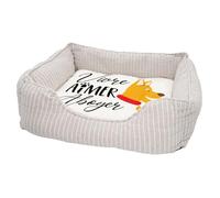 Panier pour Chien et Chat Rembourré - Vivre Aimer Aboyer Chien Animaux de Compagnie - Lit Confortable avec Coussin Déhoussable et Lavable Couchage Moelleux Imprimé en France Base Antidérapante
