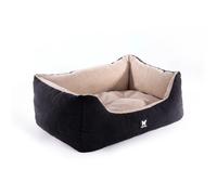 Panier pour chien et chat suedine Martin Sellier Domino Noir 80x64 cm