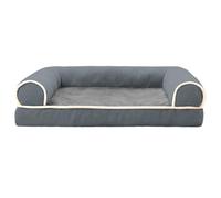 Panier pour Chien, Lavable, AntidéRapant, Memoire de Forme Lit pour Chien ImperméAble, Canapé pour Chien Dehoussable Lavable，Couchage pour Chiens de Grande et Moyenne Taille ( Color : Dark gray , Size