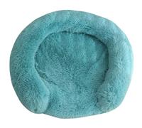 Panier pour Chien, Lit pour Animaux, Coussin, Canapé, Rembourrage Doux, Peluche, Bords Surélevés, Housse Amovible et Lavable, Antidérapant,Vert 2,50 CM（<4KG）