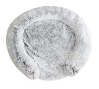 Panier pour Chien, Lit pour Animaux, Coussin, Canapé, Rembourrage Doux, Peluche, Bords Surélevés, Housse Amovible et Lavable, Antidérapant,Gris 3,70 CM（<15KG）