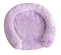 Panier pour Chien, Lit pour Animaux, Coussin, Canapé, Rembourrage Doux, Peluche, Bords Surélevés, Housse Amovible et Lavable, Antidérapant,Violet 2,50 CM（<4KG）
