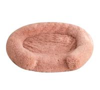 Panier pour Chien, Lit pour Animaux, Coussin, Canapé, Rembourrage Doux, Peluche, Bords Surélevés, Housse Amovible et Lavable, Antidérapant,Pink 1,50 CM（<4KG）