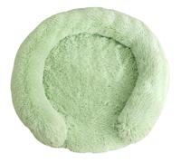 Panier pour Chien, Lit pour Animaux, Coussin, Canapé, Rembourrage Doux, Peluche, Bords Surélevés, Housse Amovible et Lavable, Antidérapant,Vert 1,110 CM（<35KG）