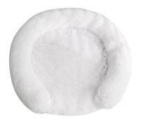 Panier pour Chien, Lit pour Animaux, Coussin, Canapé, Rembourrage Doux, Peluche, Bords Surélevés, Housse Amovible et Lavable, Antidérapant,Blanc,50 CM（<4KG）