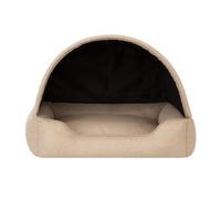 Panier pour chien, maison pour chien en tissu, grotte pour chat, niche pour chien, corbeille pour chien, beige, L : 60x47 cm