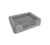 Panier pour chien - TECTAKE - Panier KIMBA avec bordure en peluche antidérapante lavable - Taille L