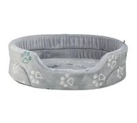 Panier Pour Chien Peluche Douillette Ovale Trixie Jimmy Soft - Gris - 65×55 Cm