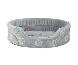 Panier pour chien peluche douillette ovale Trixie Jimmy Soft Gris 85×75 cm