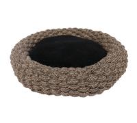 Panier pour chien ronde en corde de coton Duvoplus Espresso Noir 44x44x13 cm