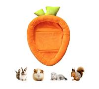 Panier pour Cochon d'Inde, Lit Douillet pour Petits Animaux, Hamac et Maison en Forme de Carotte pour Hérissons, Coussin Chaud avec Caoutchouc Antidérapant pour Petits Animaux, Furets, Chinchillas