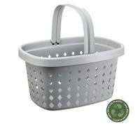 Panier pour courses avec anse en plastique - Gris