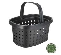 Panier pour courses avec anse en plastique - Noir