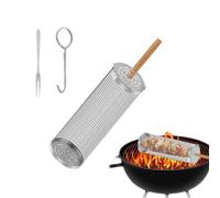 Panier pour grillades de légumes, panier pour grillades - Rack de barbecue extérieur portable antiadhésif - Panier de grille avec poignée pour légumes, crevettes, poulet