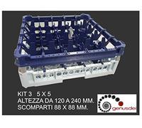 Panier pour lavage 25 verres kit3 5 x 5 cm