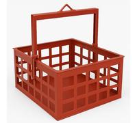 Panier pour monte-charge 50 x 70 cm, fabriqué en Italie - Panier en tôle pour palan, hauteur 30 cm et portée 105 l - Coffre à outils de travail pour utilisation en chantier de construction ou