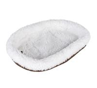 Panier pour petits mammifères en peau de mouton Duvoplus Blanc 16,5x15,5x4,5 cm