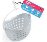 Panier pour pinces à linge (1 pièce, gris / l´anse blanche) de culiclean