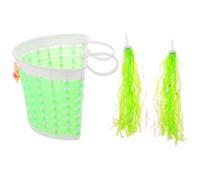 Panier pour Vélo Garçon et Filles Pe Vert Clair pour Installation Facile | Usage Multifonction, Visibilité Renforcée, pour Scooters et Vélos D'enfants, Sorties Extérieures et Déplacements Quotidiens