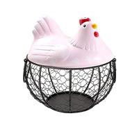 Panier Rangement pour Œufs,avec Couvercle pour Poule en Céramique,Organisateur Collations Aux Fruits,Collection Créative Panier,Accessoires Cuisine pour Décoration Intérieure Stockage de légumes (PK)
