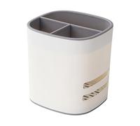 Panier Rangement Tissu Porte-brosses à dents pour salle de bain, porte-brosse à dents et dentifrice pour enfants, organiseur amovible à 3 compartiments, rangement pour comptoir de (Grey, One Size)