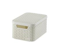 Panier Rattan My Style avec couvercle beige