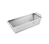 Panier rectangulaire anti-adhésif avec trous pour barbecue, poêles à légumes pour barbecue en plein air