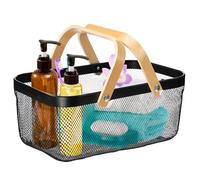 Panier rectangulaire en maille métallique - 38 x 20 x 15,74 x 16,7 cm - Corbeille à fruits pour cuisine, salle de bain, pique-nique, il dispose d'une poignée qui peut être placée des deux côtés