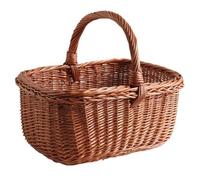 Panier rectangulaire en osier BUFF - Dimensions 38x30x20-33cm - Coloris caramel