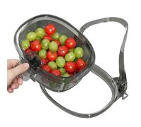 Panier récupérateur de nourriture pour évier | Panier filtrant d'évier de grande capacité avec design poussoir pour douche, lavage des cheveux, sabots, pâtes, soupes