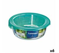 Panier-Repas Rond Avec Couvercle Luminarc Keep'n Lagon 13,5 X 6 Cm Turquoise 680 Ml Verre (6 Unités)
